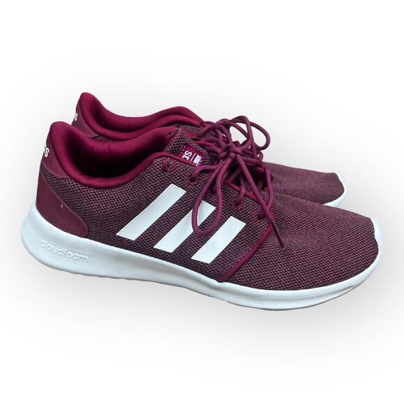 Adidas Cloudfoam QT Racer Running Women's Shoes - Maroon/White - Picture 9 of 16